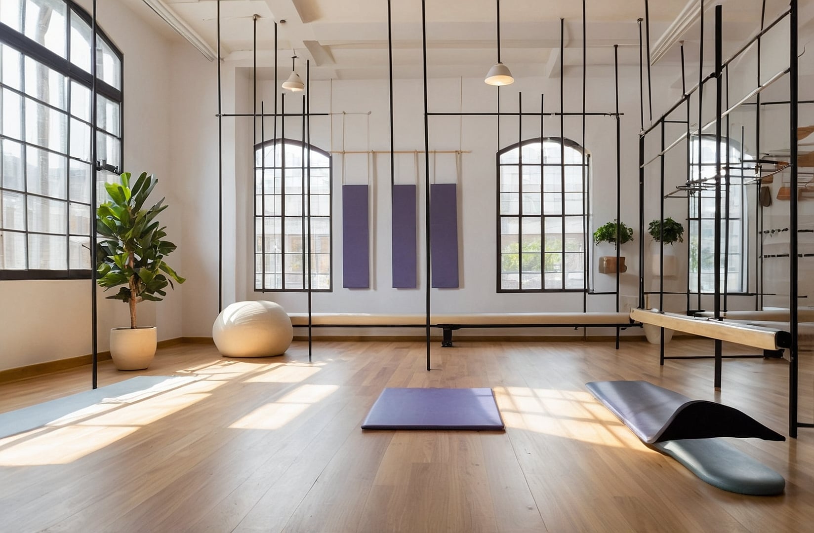 Sesión grupal de Pilates